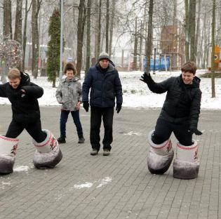 На спортивных площадках МАУК «Дирекция парков» г.о. Кашира, прошло мероприятие «Зимние рекорды»