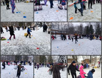 «День Вален`Ока» около Сквера Пушкина состоялись Зимние спортивные забавы